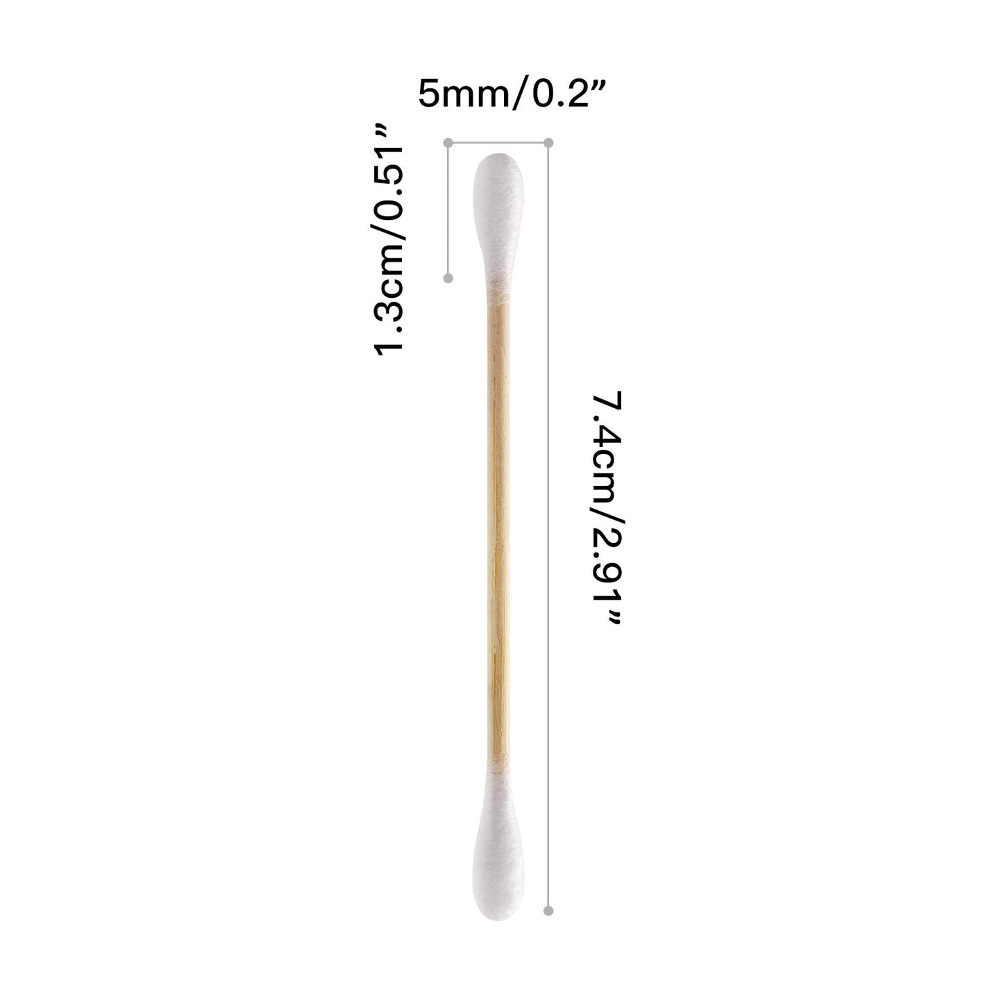 Bamboo Cotton Swabs - 500 Count - FSC Certified and PETA Approved, Eco Friendly Double Tips, Plastic Free Ear Sticks, All Natural 100% Biodegradable Organic Cotton buds by Isshah
