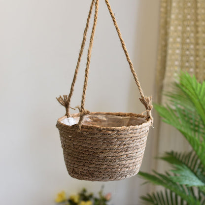 Rattan Straw Hanging Baskets, Flower Baskets