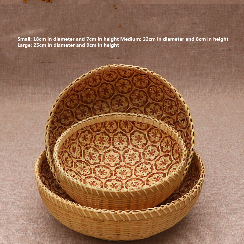 Rattan & Bamboo Kitchen Household Fruit Storage Basket