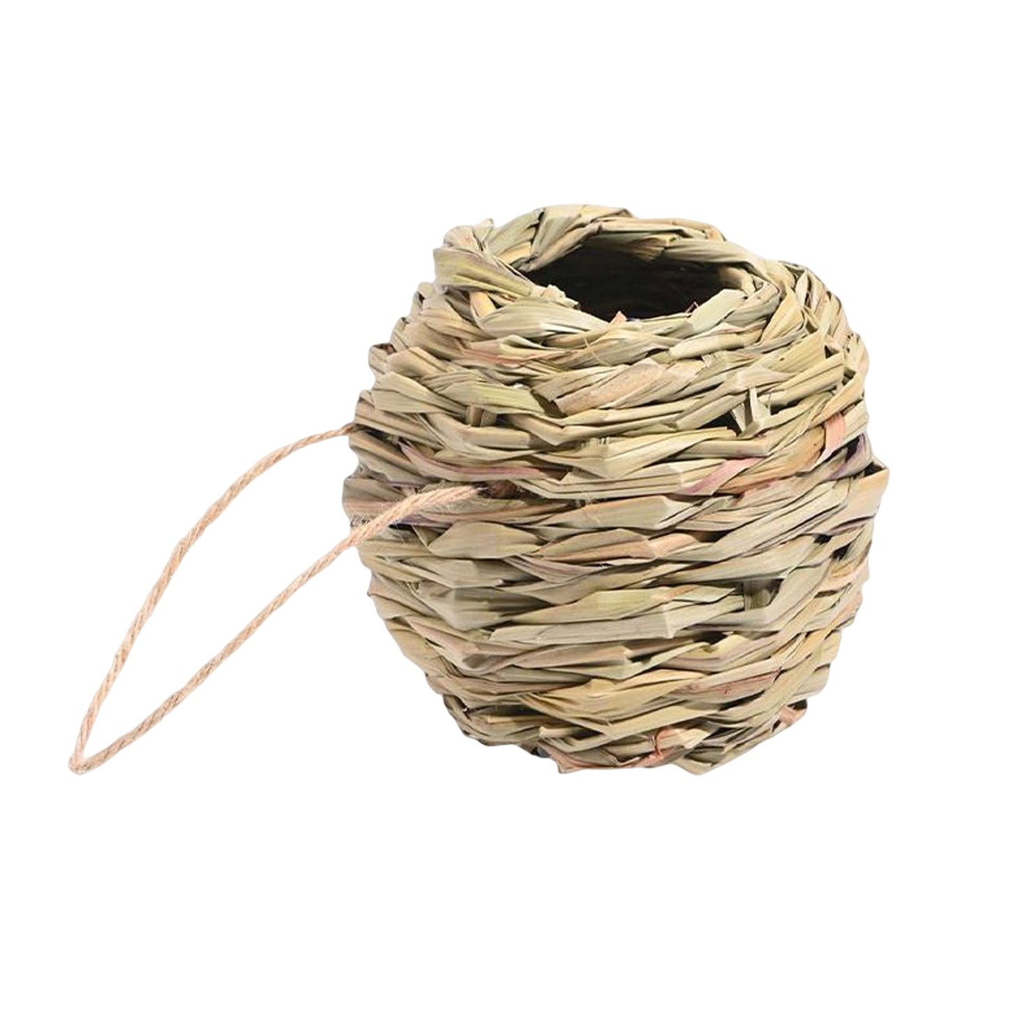 Handwoven Grass Bird House for Parrot Breeding and Hatching, Hummingbird Nest