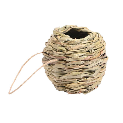 Handwoven Grass Bird House for Parrot Breeding and Hatching, Hummingbird Nest