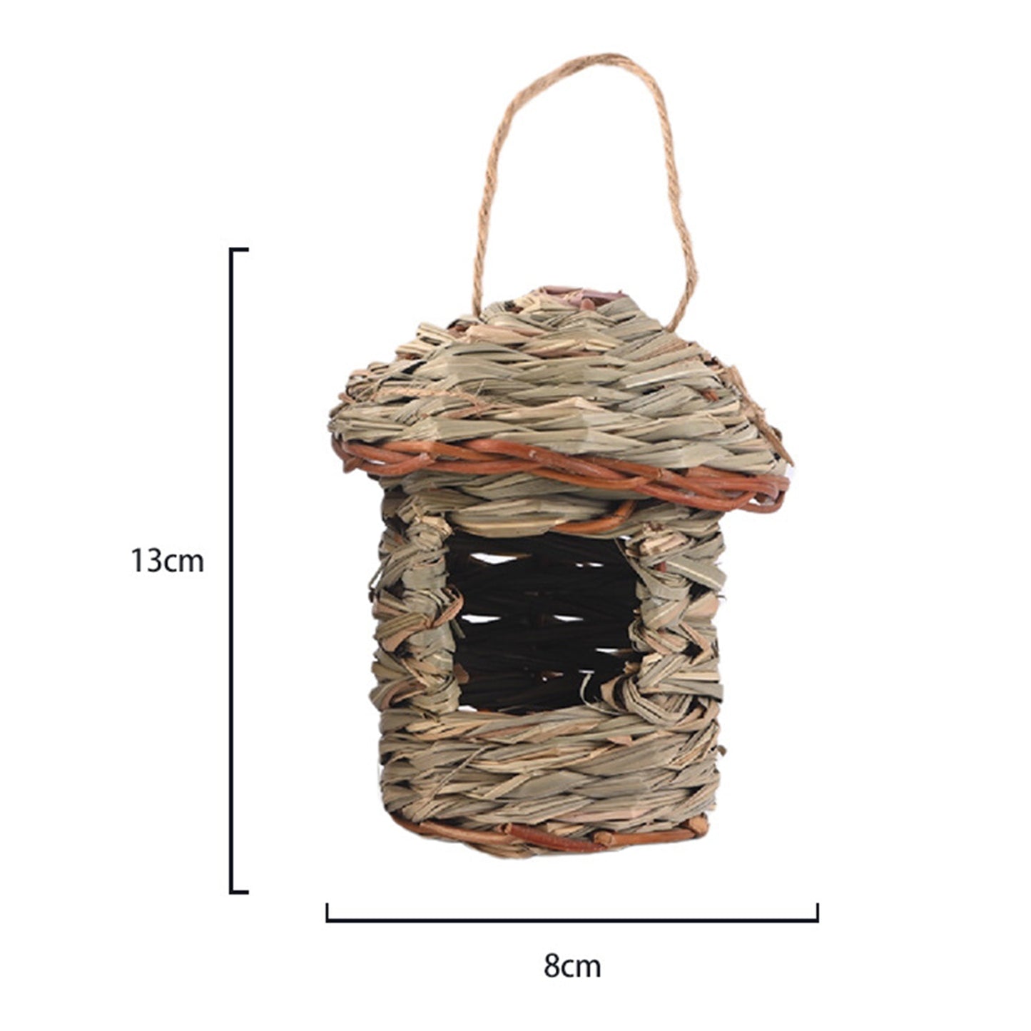 Handwoven Grass Bird House for Parrot Breeding and Hatching, Hummingbird Nest