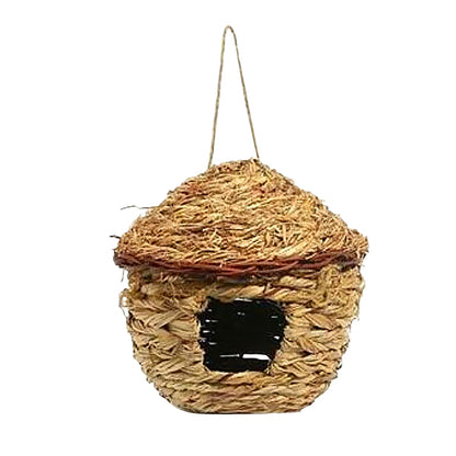 Handwoven Grass Bird House for Parrot Breeding and Hatching, Hummingbird Nest