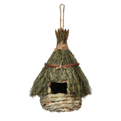 Handwoven Grass Bird House for Parrot Breeding and Hatching, Hummingbird Nest