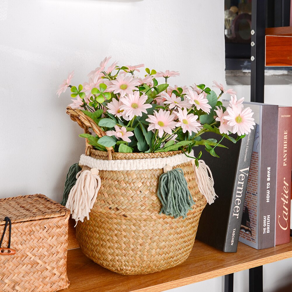 Small Seagrass Basket for Storage, Laundry, Plants, and Gifts.