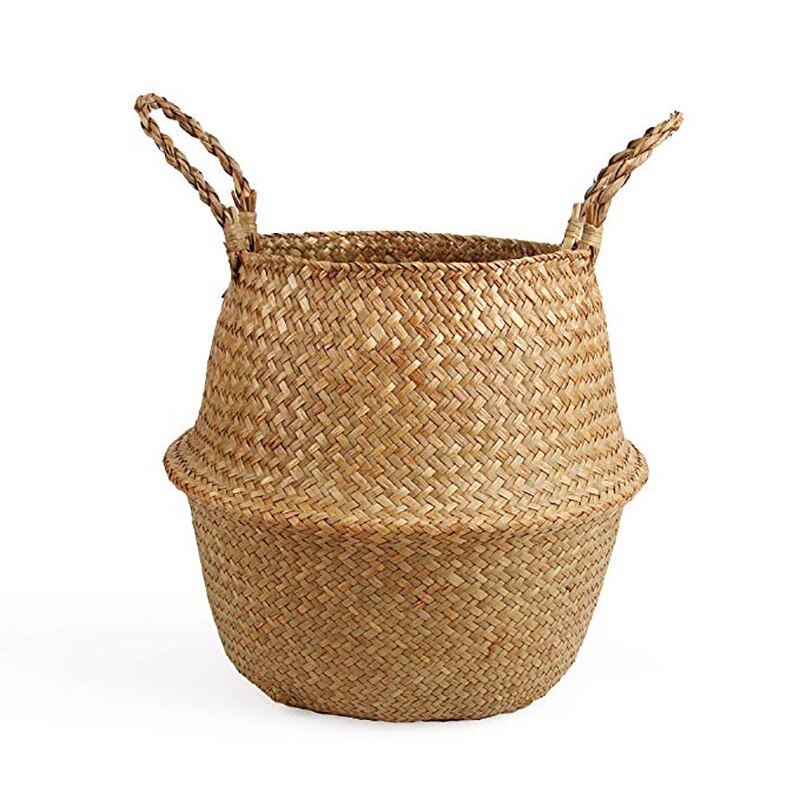 Small Seagrass Basket for Storage, Laundry, Plants, and Gifts.