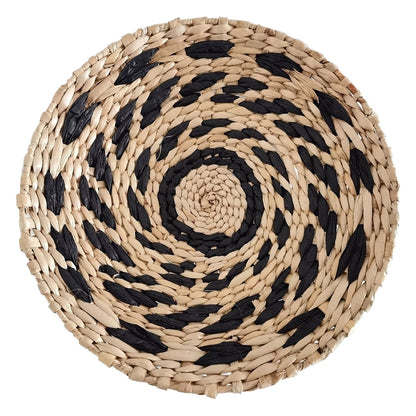 Rustic Seagrass Woven Round Wall Hanging Baskets - Boho Wall Basket Décor