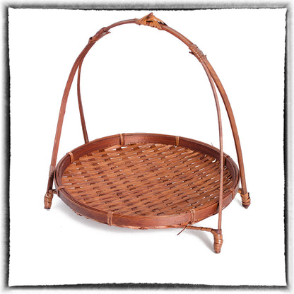 Bamboo Serving Platter, Snack Tray; Basket