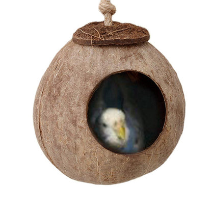 Natural Coconut Shell Bird Nest; Bird House