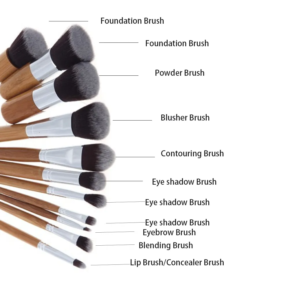 Lucky Beauty Bamboo Brush Set of 11 pcs