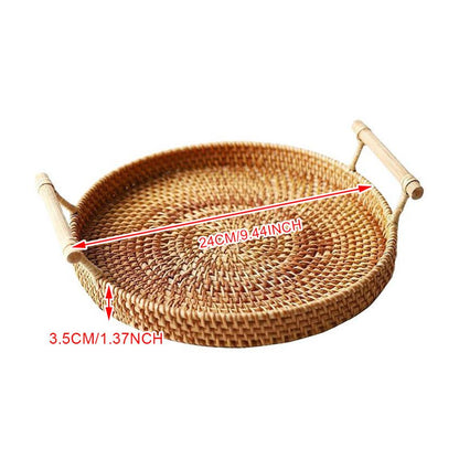 Modern Rattan Tray: Hand-Woven Vietnamese Rattan Tray for Home Décor and Entertaining