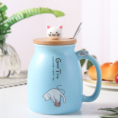 Cartoon Cat Ceramic Coffee Mug