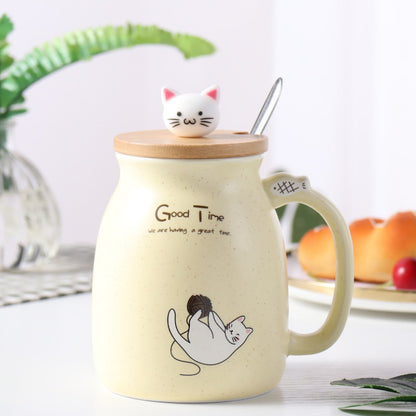 Cartoon Cat Ceramic Coffee Mug