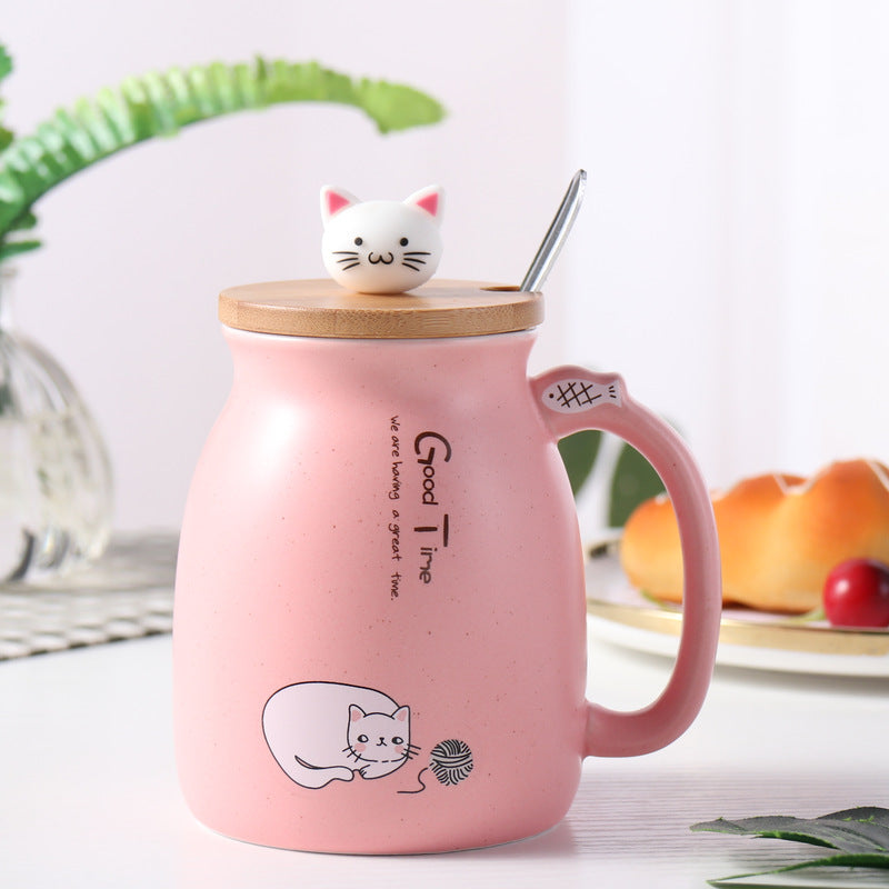 Cartoon Cat Ceramic Coffee Mug