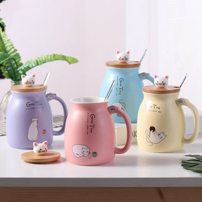 Cartoon Cat Ceramic Coffee Mug