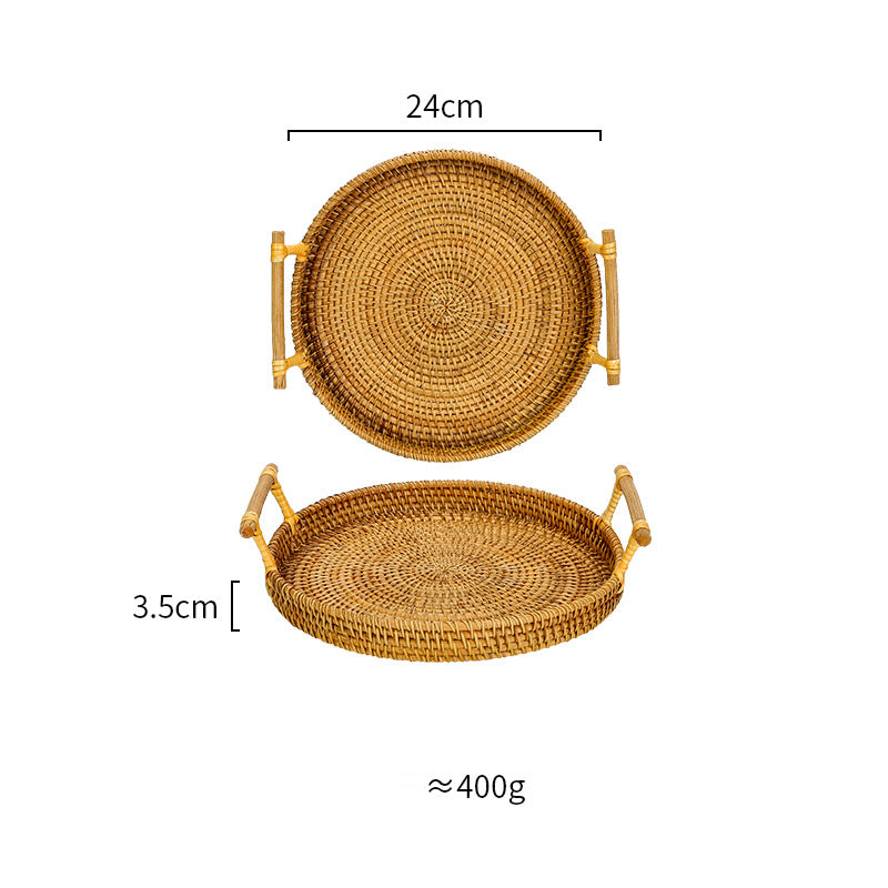 Modern Rattan Tray: Hand-Woven Vietnamese Rattan Tray for Home Décor and Entertaining