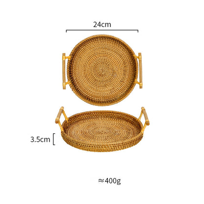 Modern Rattan Tray: Hand-Woven Vietnamese Rattan Tray for Home Décor and Entertaining