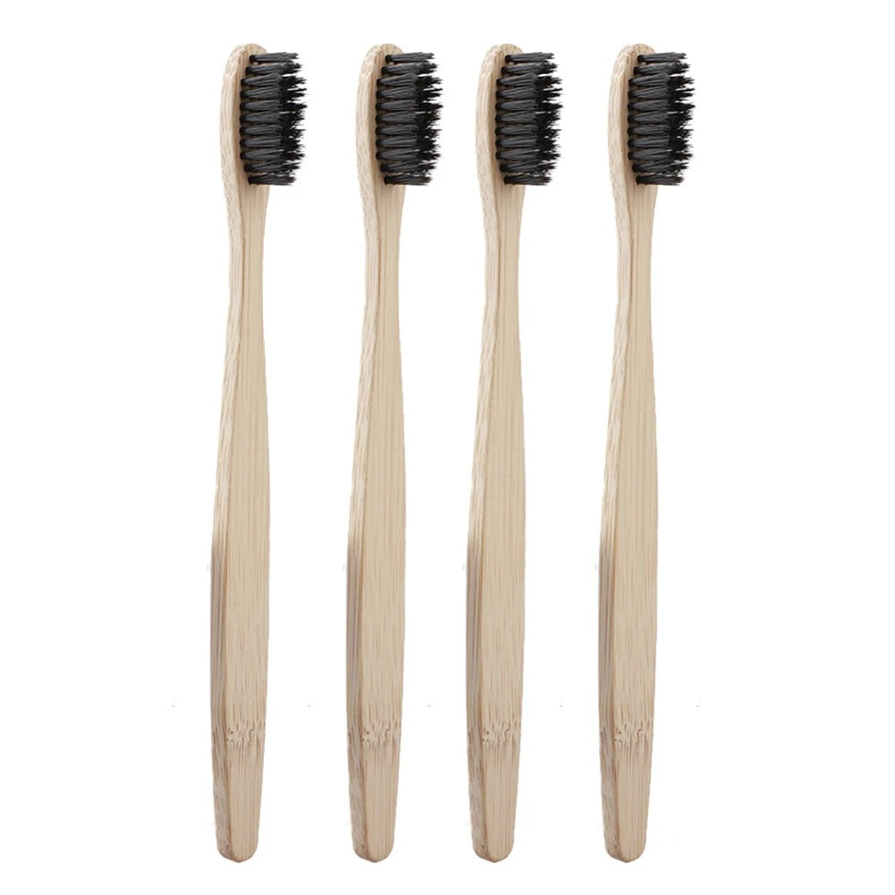 Eco-Friendly Bamboo Toothbrush Set - Pack of 10