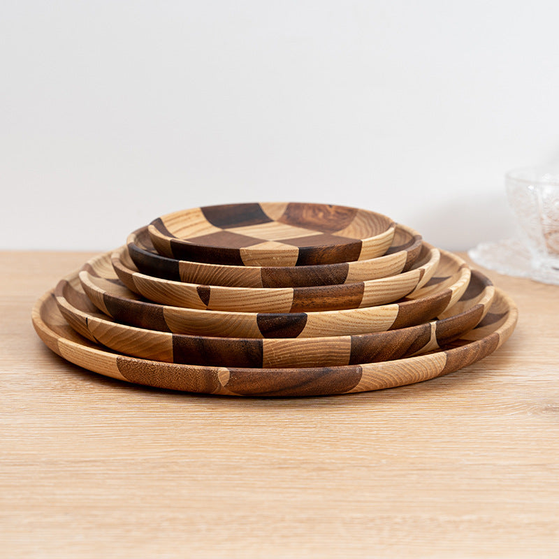 Acacia Wood Round Plate