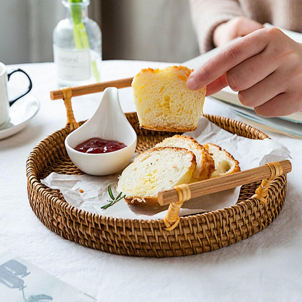 Modern Rattan Tray: Hand-Woven Vietnamese Rattan Tray for Home Décor and Entertaining