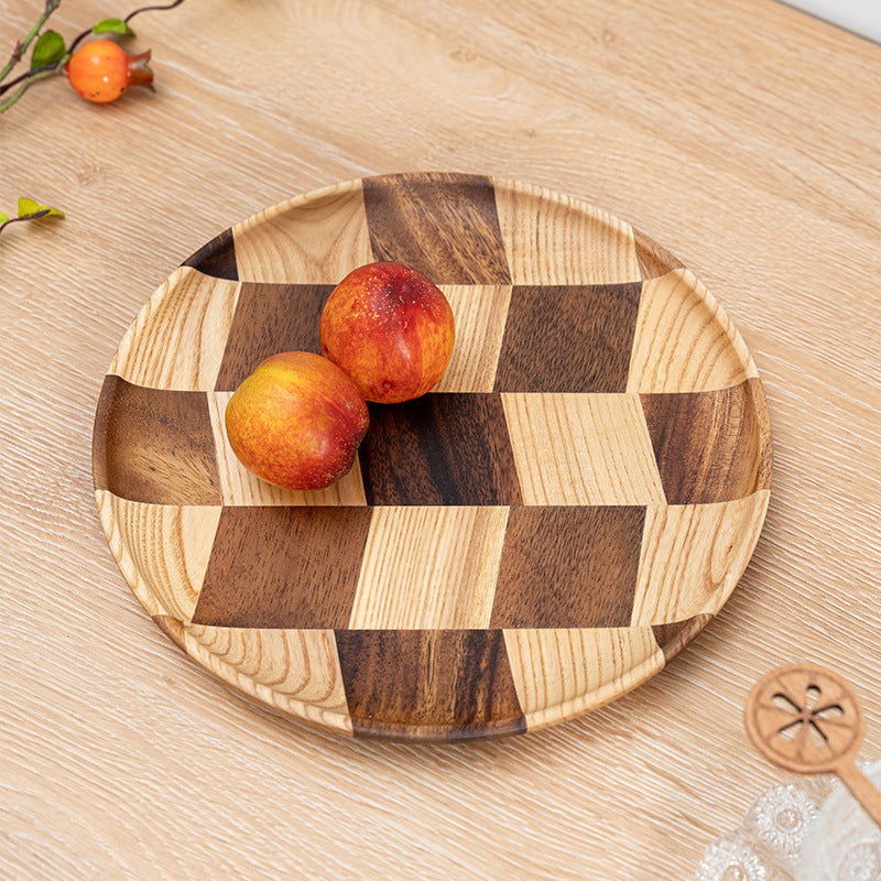 Acacia Wood Round Plate