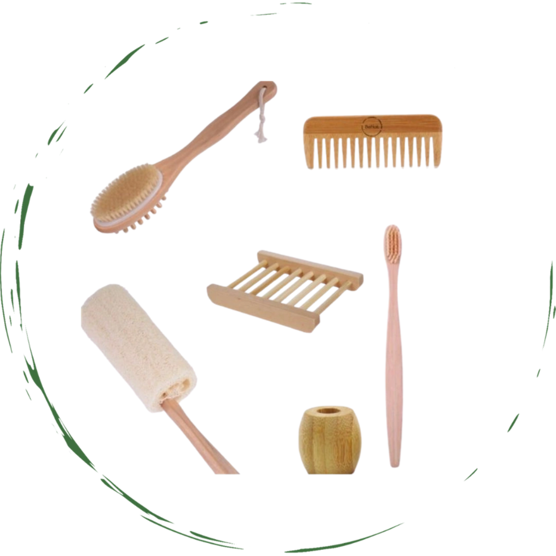 BeNat Zero-Waste Bathroom Essential Accessories Bundle