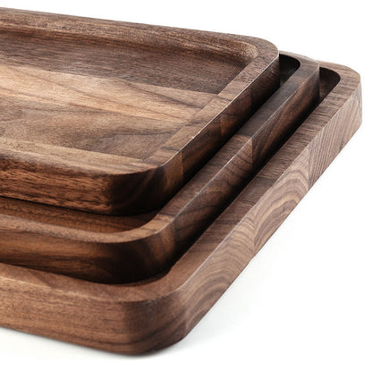 Solid Acacia Wood Vintage Butler Tray for Kitchen Storage and Serving