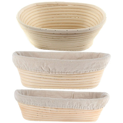 Brotform Bread Proofing Basket - Oval Rattan Dough Banneton for Sourdough Fermentation