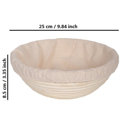 Brotform Bread Proofing Basket - Oval Rattan Dough Banneton for Sourdough Fermentation