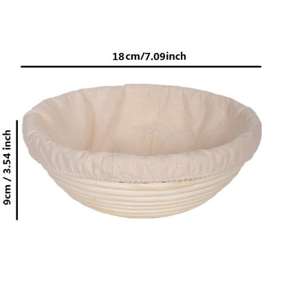 Brotform Bread Proofing Basket - Oval Rattan Dough Banneton for Sourdough Fermentation