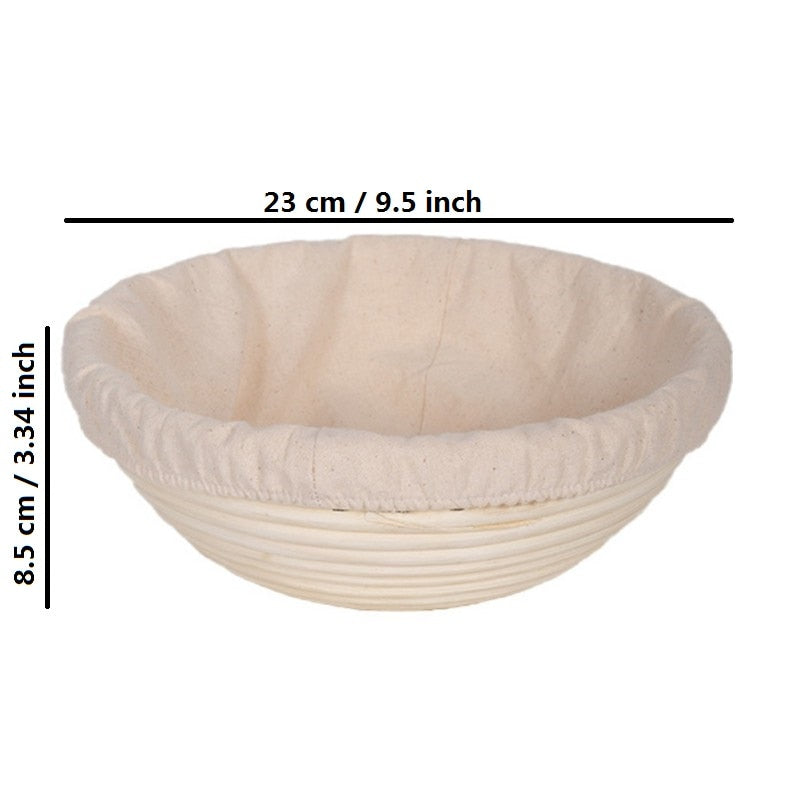 Brotform Bread Proofing Basket - Oval Rattan Dough Banneton for Sourdough Fermentation