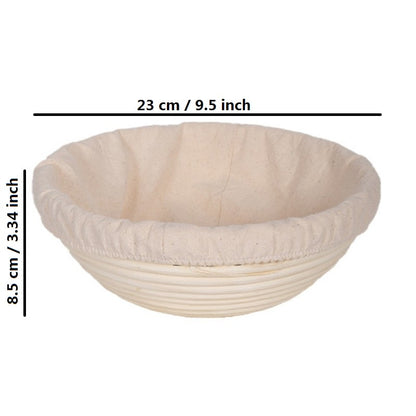 Brotform Bread Proofing Basket - Oval Rattan Dough Banneton for Sourdough Fermentation