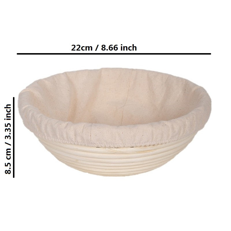 Brotform Bread Proofing Basket - Oval Rattan Dough Banneton for Sourdough Fermentation