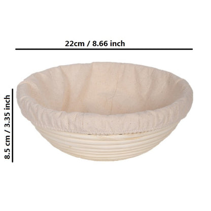 Brotform Bread Proofing Basket - Oval Rattan Dough Banneton for Sourdough Fermentation