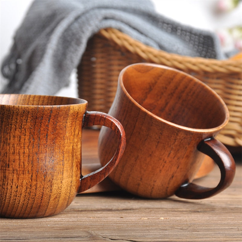 Handmade Natural Spruce Wood Cups - Wooden Cups for Beer, Tea, Coffee, Water - Ideal for Kitchen, Bar, and More