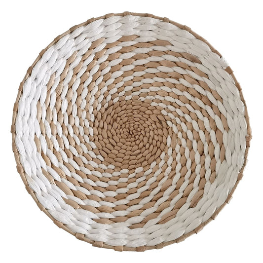 Rustic Seagrass Woven Round Wall Hanging Baskets - Boho Wall Basket Décor