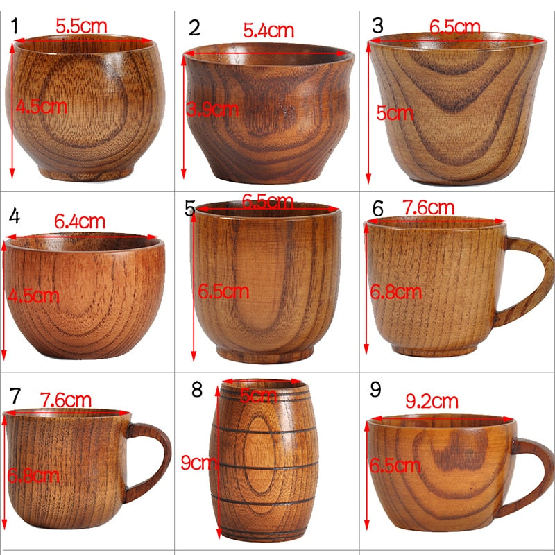 Handmade Natural Spruce Wood Cups - Wooden Cups for Beer, Tea, Coffee, Water - Ideal for Kitchen, Bar, and More