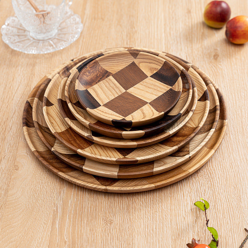 Acacia Wood Round Plate