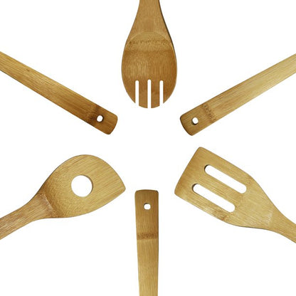 Oceanstar 6 Piece Bamboo Cooking Utensil Set