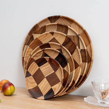 Acacia Wood Round Plate