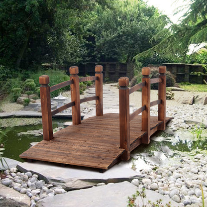 Arch Bridge Small Wooden Bridge Courtyard Outdoor