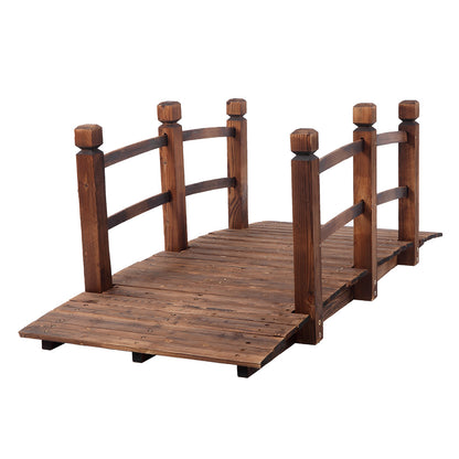 Arch Bridge Small Wooden Bridge Courtyard Outdoor