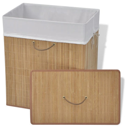 Bamboo Laundry Bin Rectangular; Natural