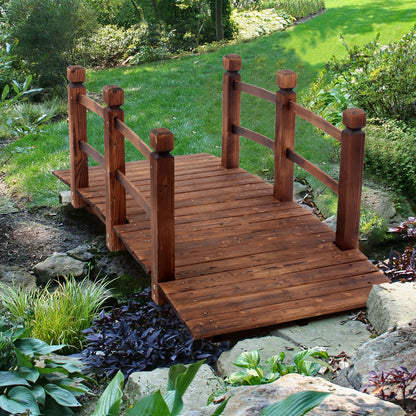 Arch Bridge Small Wooden Bridge Courtyard Outdoor