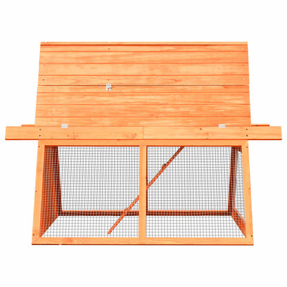 Rabbit Hutch Solid Pine & Fir Wood 59.8" x 50.4" x 42.5"