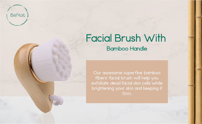 BeNat Facial Brush Bamboo Handle