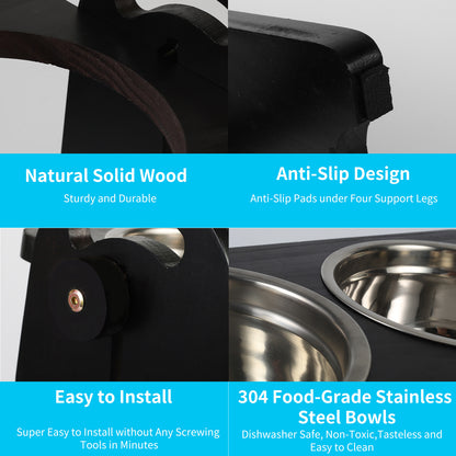 Elevated Dog Bowls for Medium Large Sized Dogs