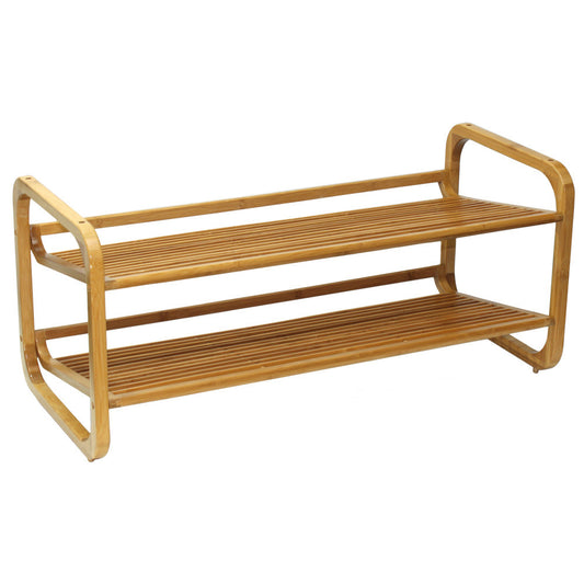 Oceanstar 2 Tier Bamboo Shoe Rack