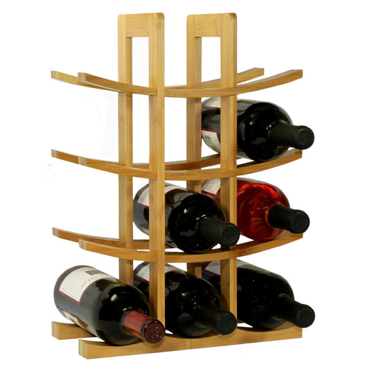 Oceanstar 12-Bottle Natural Bamboo Wine Rack