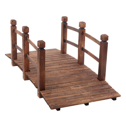 Arch Bridge Small Wooden Bridge Courtyard Outdoor